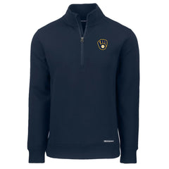 Milwaukee Brewers Cutter & Buck Roam Eco Recycled Quarter-Zip Pullover - MLB