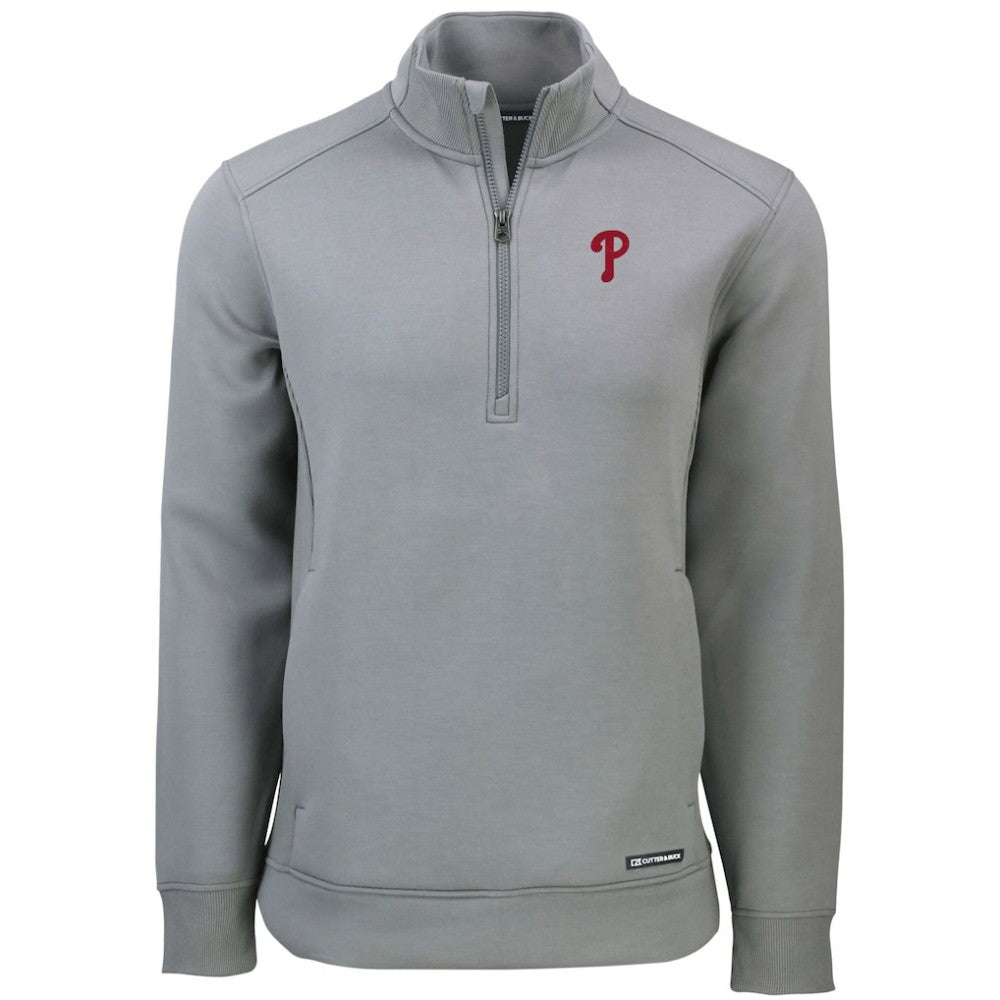 Philadelphia Phillies Cutter & Buck Roam Eco Recycled Quarter-Zip Pullover - MLB