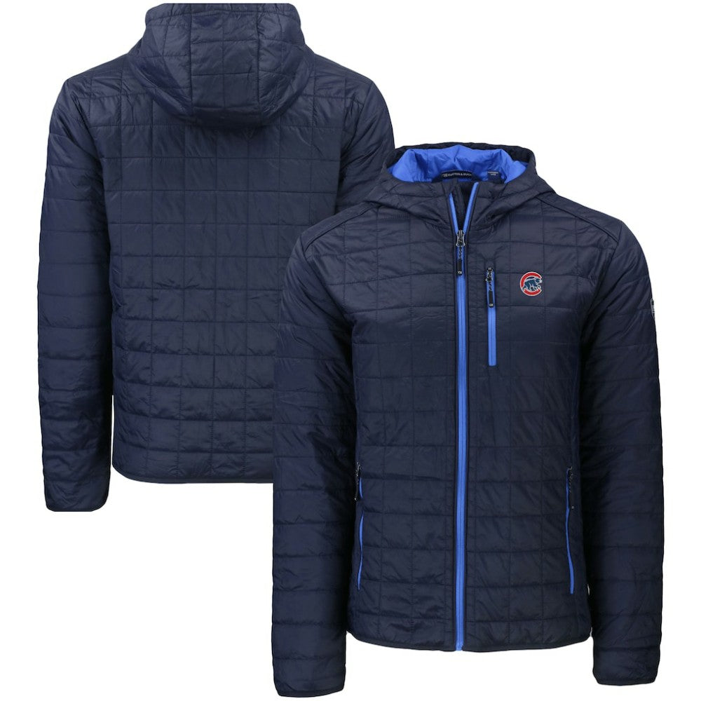 Chicago Cubs Cutter & Buck Rainier Primaloft Eco Full-Zip Hooded Jacket - MLB