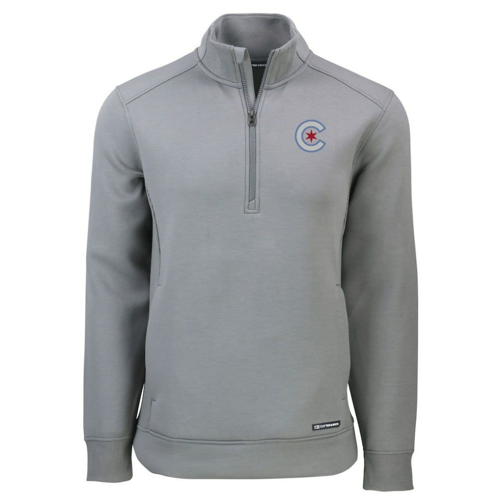 Chicago Cubs Cutter & Buck City Connect Roam Eco Recycled Quarter-Zip Pullover - MLB