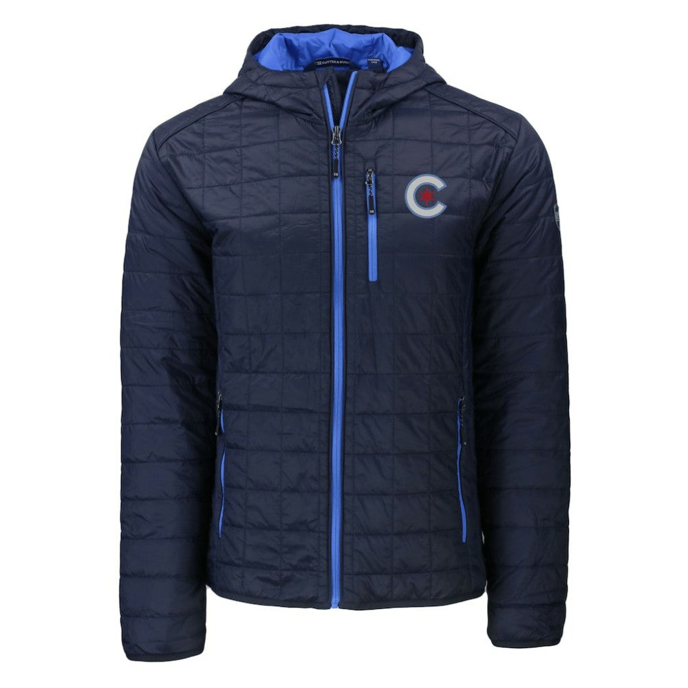 Chicago Cubs Cutter & Buck City Connect Rainier Primaloft Eco Full-Zip Hooded Jacket - MLB