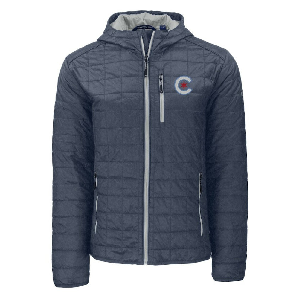 Chicago Cubs Cutter & Buck City Connect Rainier Primaloft Eco Full-Zip Hooded Jacket - MLB