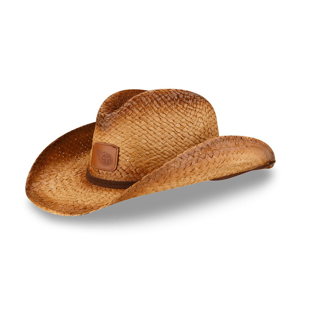 Tennessee Titans New Era Unisex Dutton Curved Brim Straw Hat Brown | NFL