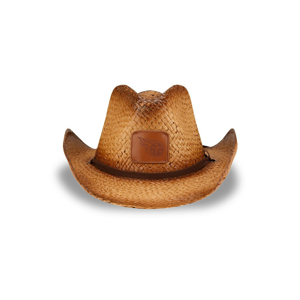 Tennessee Titans New Era Unisex Dutton Curved Brim Straw Hat Brown | NFL