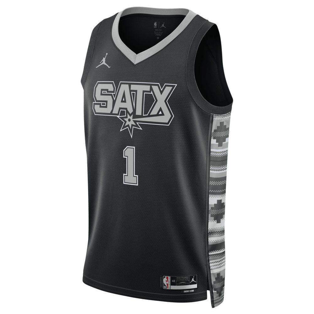 Victor Wembanyama San Antonio Spurs Jordan Brand Unisex Swingman Jersey Statement Edition Black - NBA