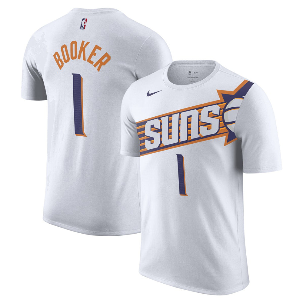 Devin Booker Phoenix Suns 2023/24 Association Name & Number T-Shirt White - NBA