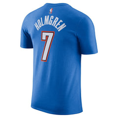 Chet Holmgren Oklahoma City Thunder Icon Edition Name & Number T-Shirt Blue - NBA