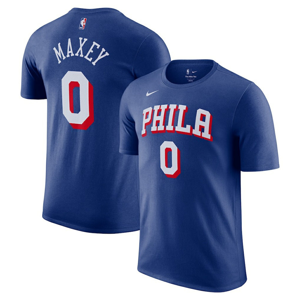 Tyrese Maxey Philadelphia 76ers Icon Edition Name & Number T-Shirt Royal - NBA