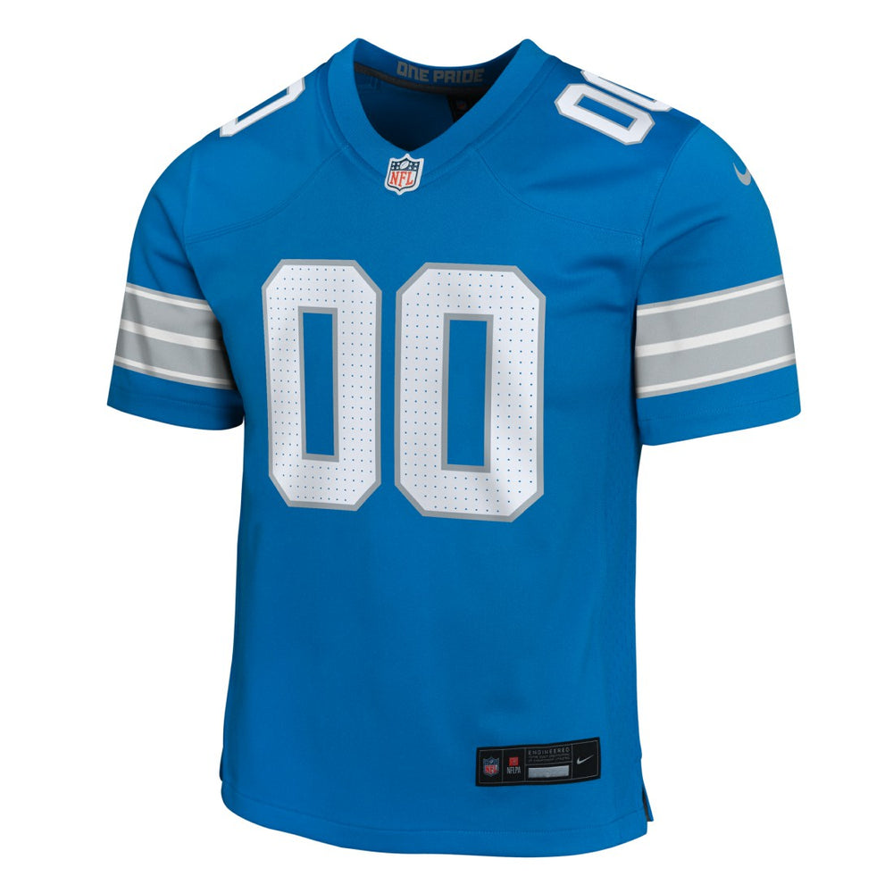 Detroit Lions Youth Custom Game Jersey Blue | Nike for Sale