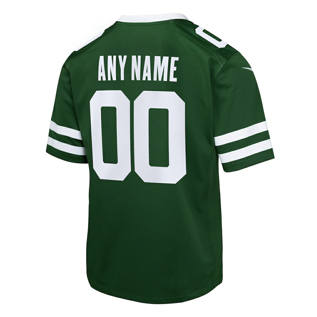 New York Jets Youth Custom Game Jersey Legacy Green | Nike for Sale