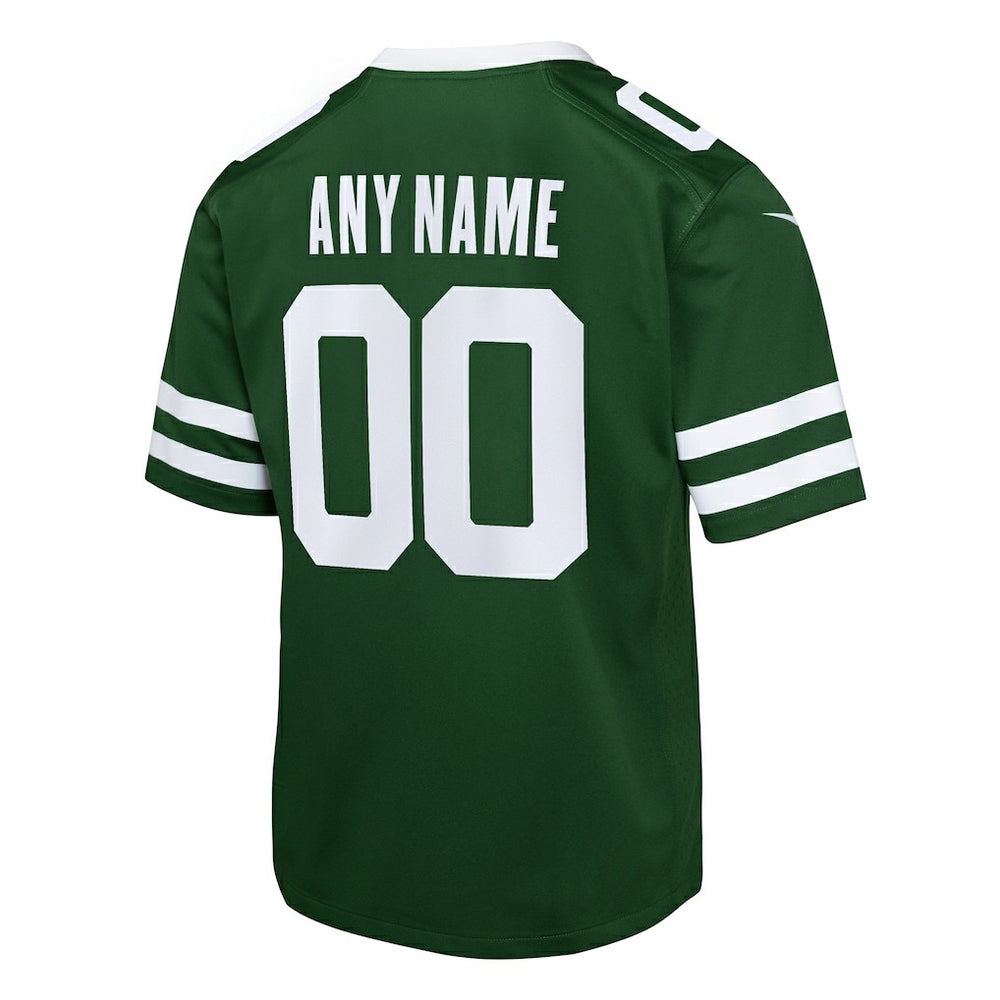 New York Jets Youth Custom Game Jersey Legacy Green | Nike for Sale