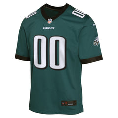 Philadelphia Eagles Youth Custom Game Jersey Midnight Green | Nike for Sale