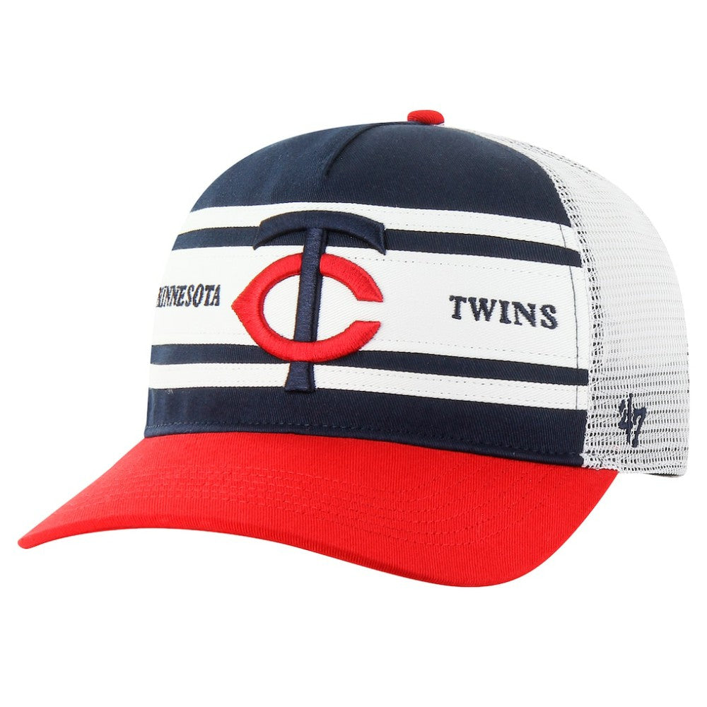 Minnesota Twins '47 Gridiron Super Stripe Relaxed Trucker Hitch Adjustable Hat - MLB