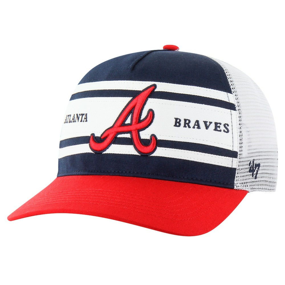 Atlanta Braves '47 Gridiron Super Stripe Relaxed Trucker Hitch Adjustable Hat - MLB