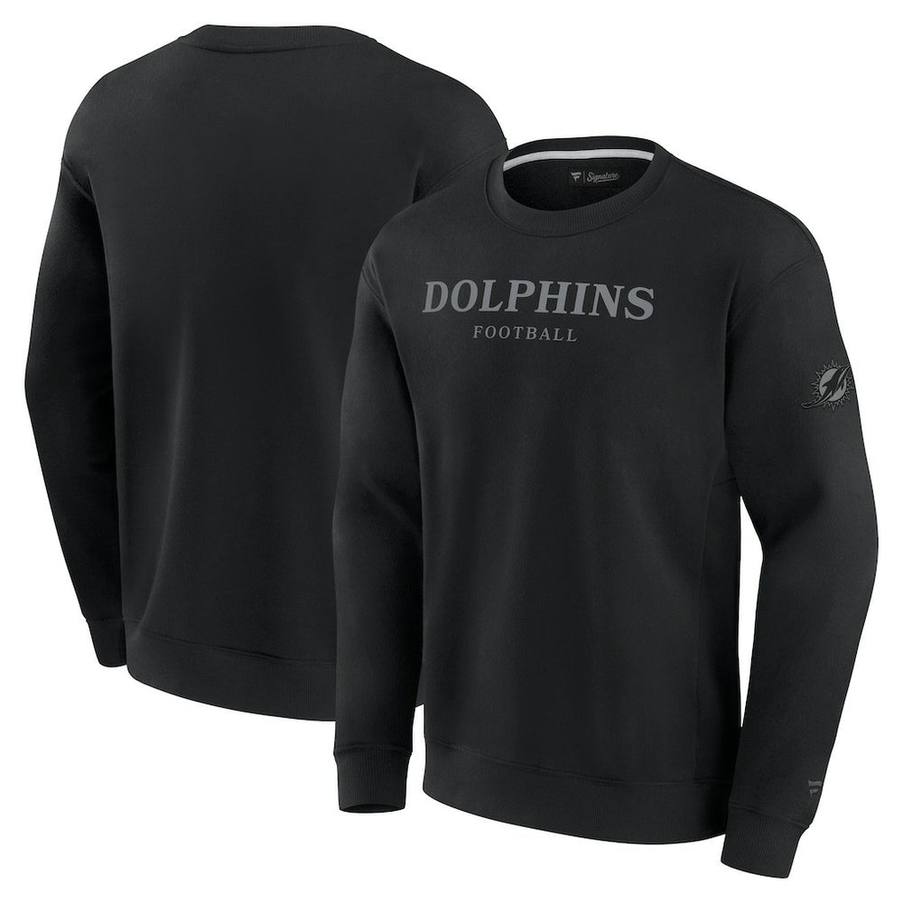 Miami Dolphins Unisex Elements Unlimited Fleece Pullover Sweatshirt Black | Fanatics