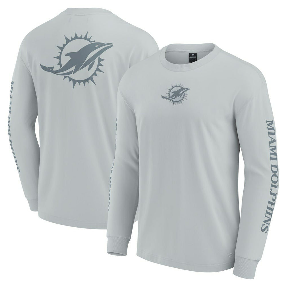 Miami Dolphins Unisex Elements Strive Long Sleeve T-Shirt Gray | Fanatics