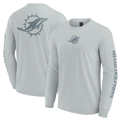 Miami Dolphins Unisex Elements Strive Long Sleeve T-Shirt Gray | Fanatics