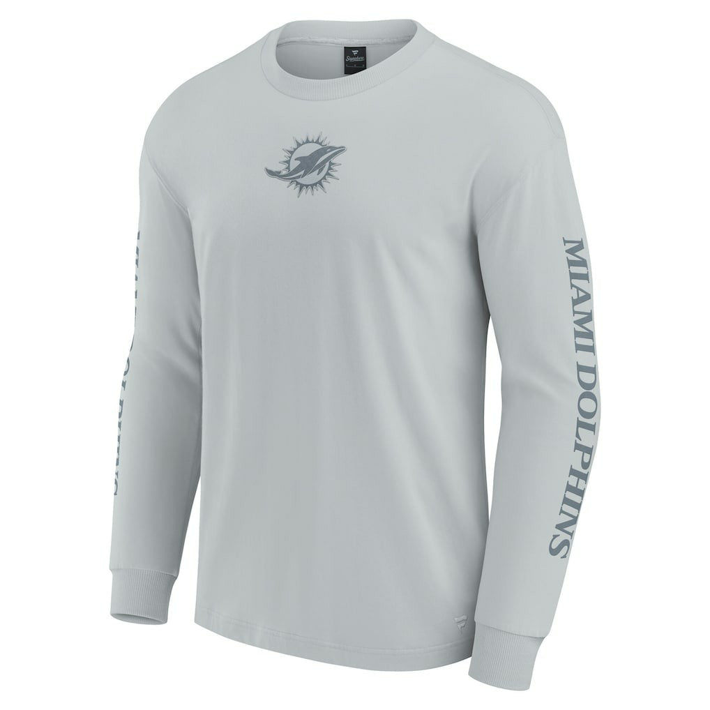 Miami Dolphins Unisex Elements Strive Long Sleeve T-Shirt Gray | Fanatics