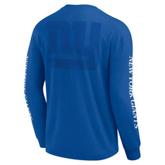 New York Giants Unisex Elements Strive Long Sleeve T-Shirt Royal | Fanatics