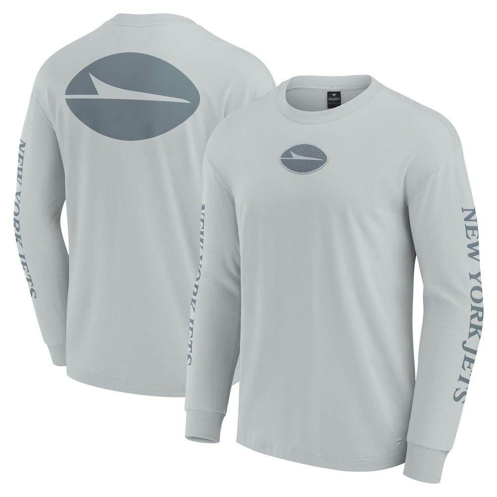 New York Jets Unisex Elements Strive Long Sleeve T-Shirt Gray | Fanatics