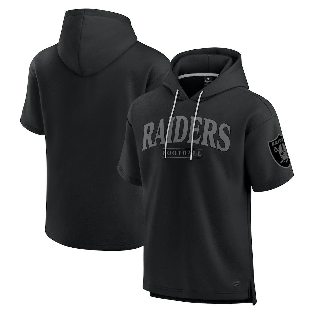 Las Vegas Raiders Unisex Elements Ready Short Sleeve Pullover Hoodie Black | Fanatics