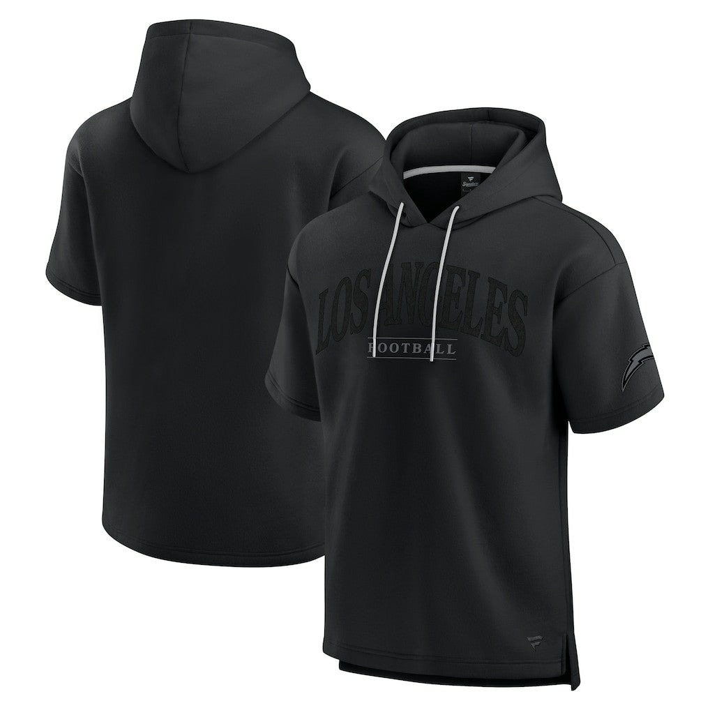 Los Angeles Chargers Unisex Elements Ready Short Sleeve Pullover Hoodie Black | Fanatics
