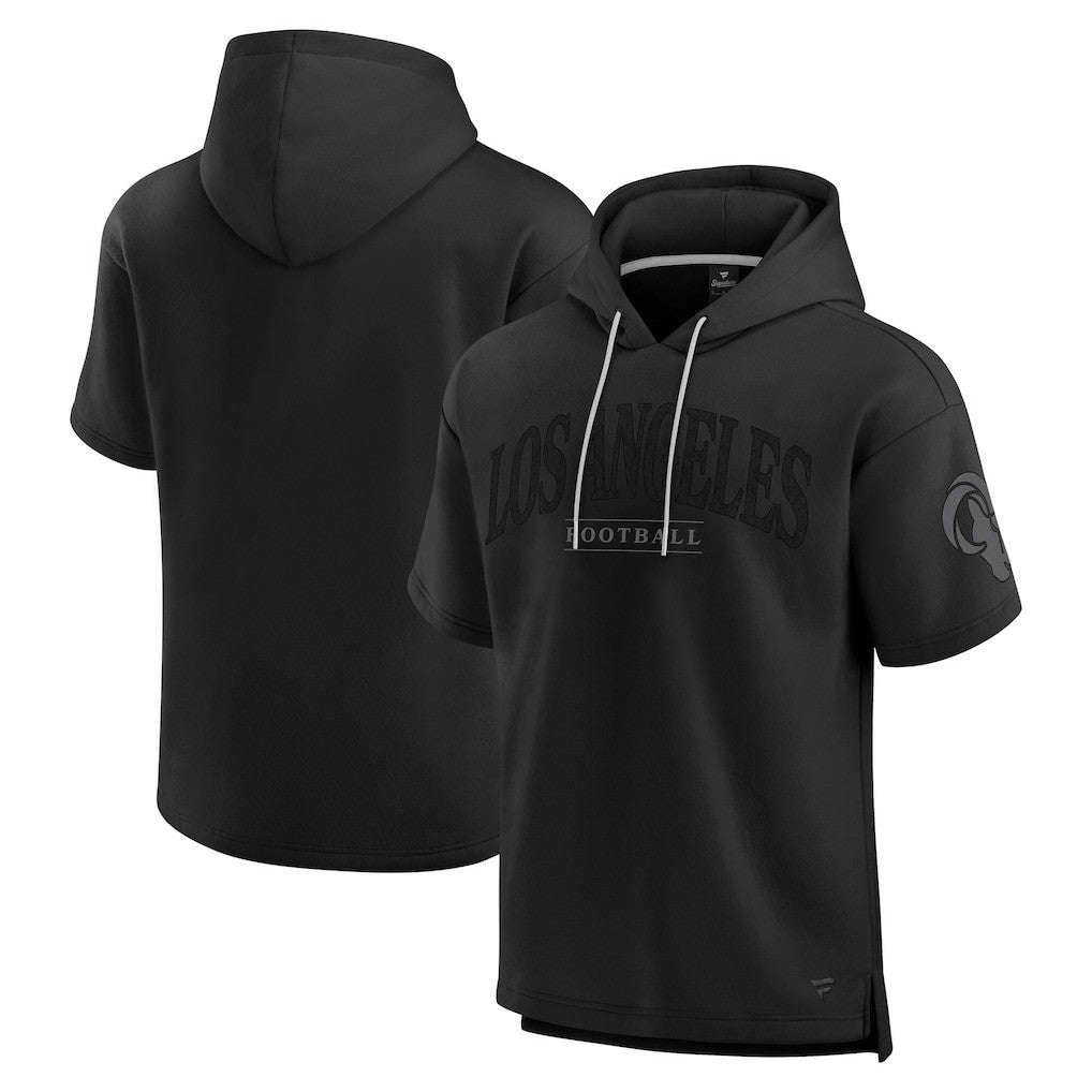 Los Angeles Rams Unisex Elements Ready Short Sleeve Pullover Hoodie Black | Fanatics