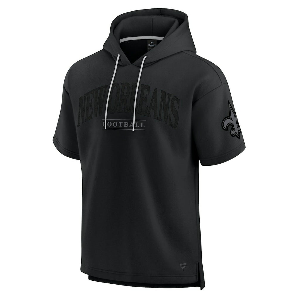 New Orleans Saints Unisex Elements Ready Short Sleeve Pullover Hoodie Black | Fanatics
