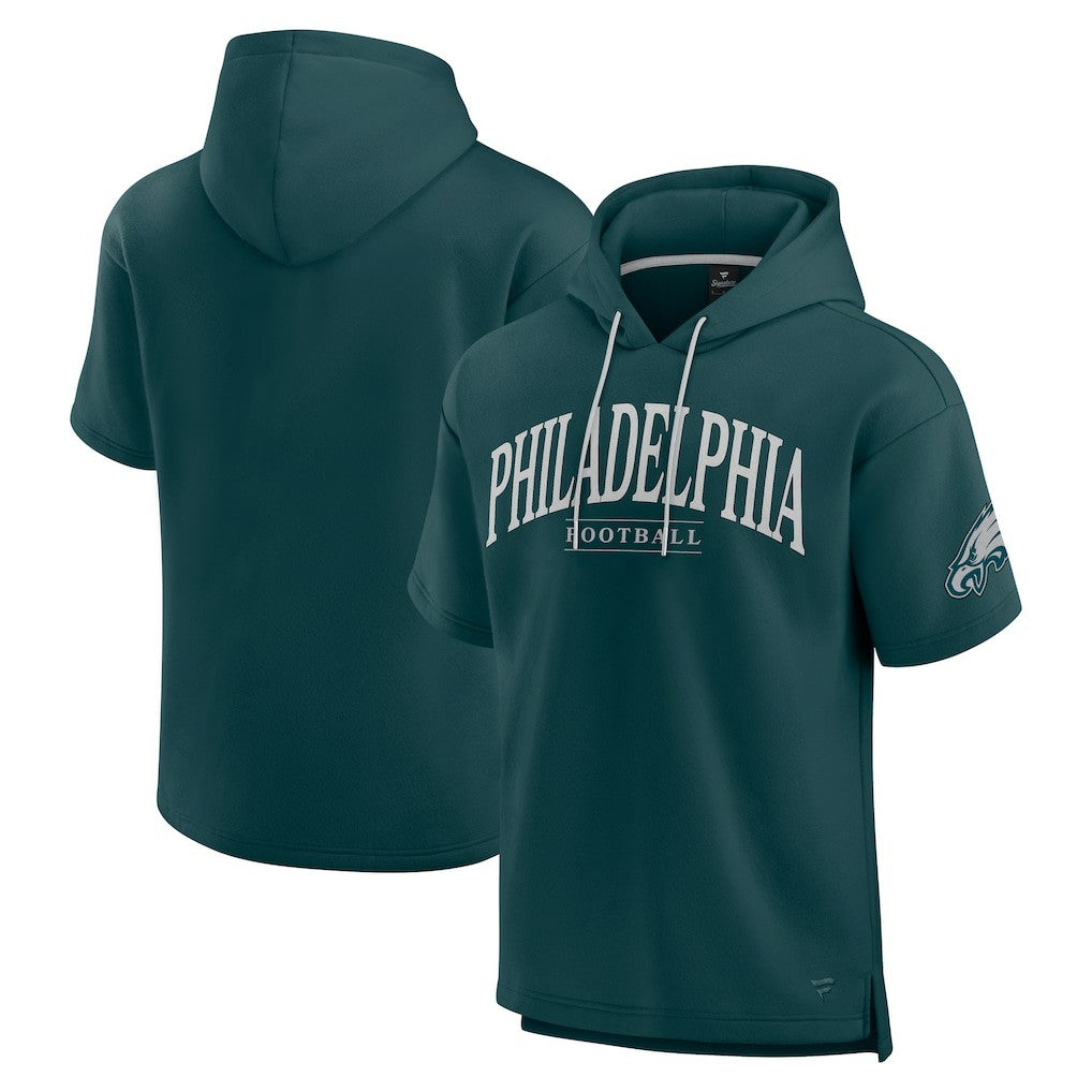 Philadelphia Eagles Unisex Elements Ready Short Sleeve Pullover Hoodie Green | Fanatics