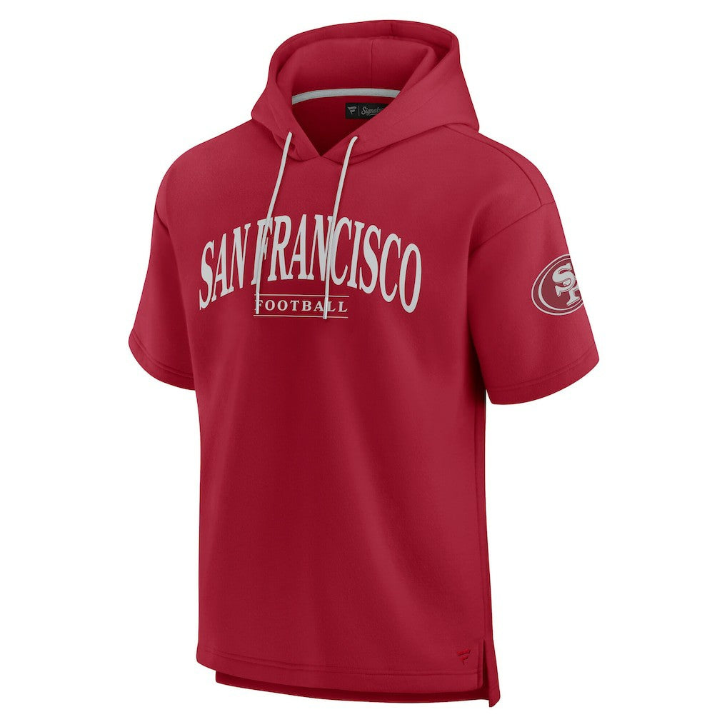 San Francisco 49ers Unisex Elements Ready Short Sleeve Pullover Hoodie Scarlet | Fanatics