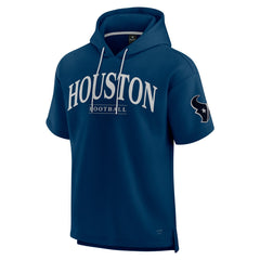 Houston Texans Unisex Elements Ready Short Sleeve Pullover Hoodie Navy | Fanatics