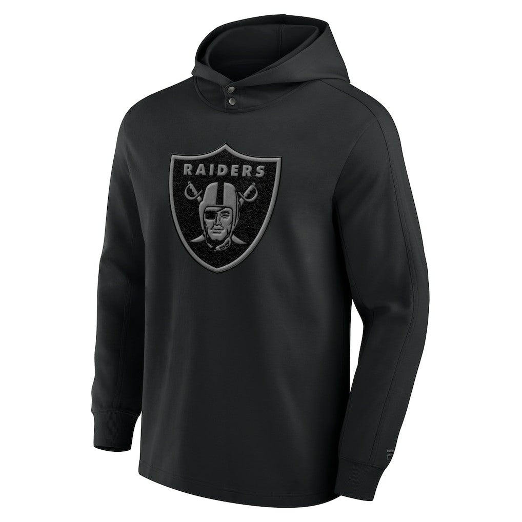 Las Vegas Raiders Elements Blaze Tri-Blend Long Sleeve Hoodie T-Shirt Black | Fanatics