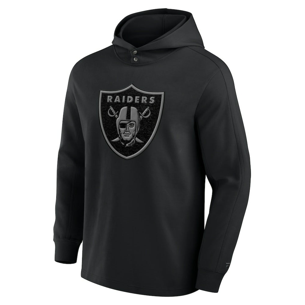 Las Vegas Raiders Elements Blaze Tri-Blend Long Sleeve Hoodie T-Shirt Black | Fanatics