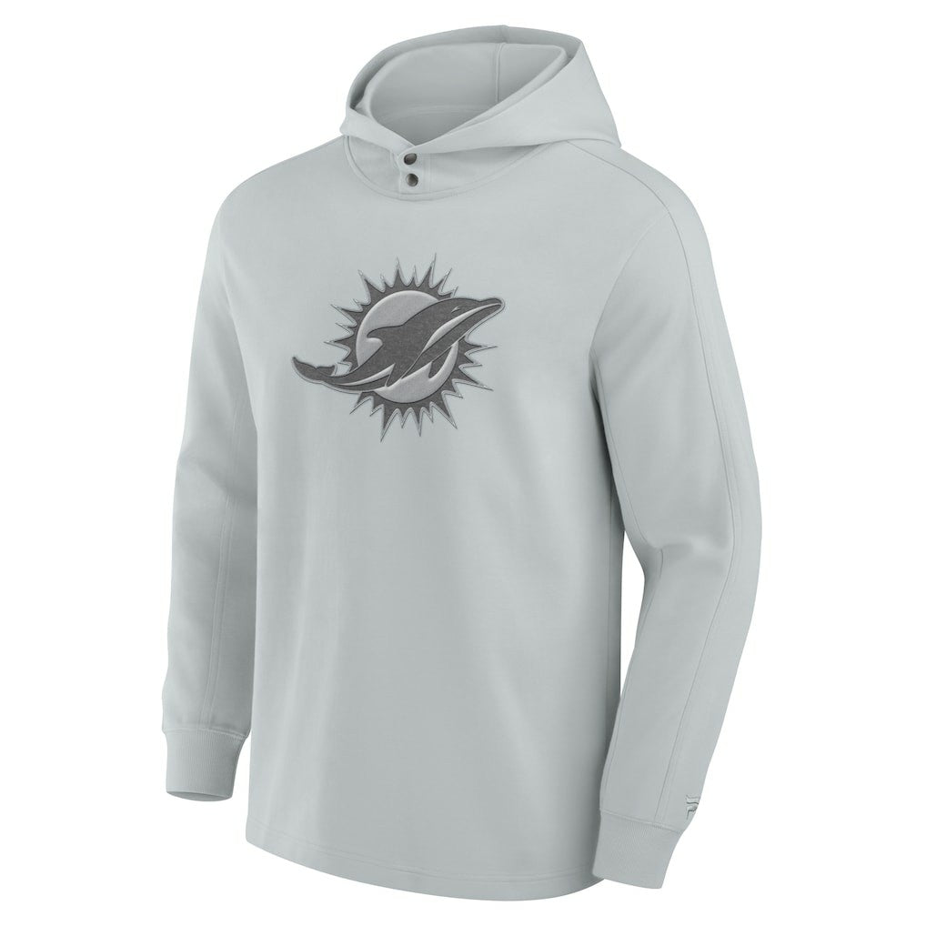Miami Dolphins Elements Blaze Tri-Blend Long Sleeve Hoodie T-Shirt Gray | Fanatics