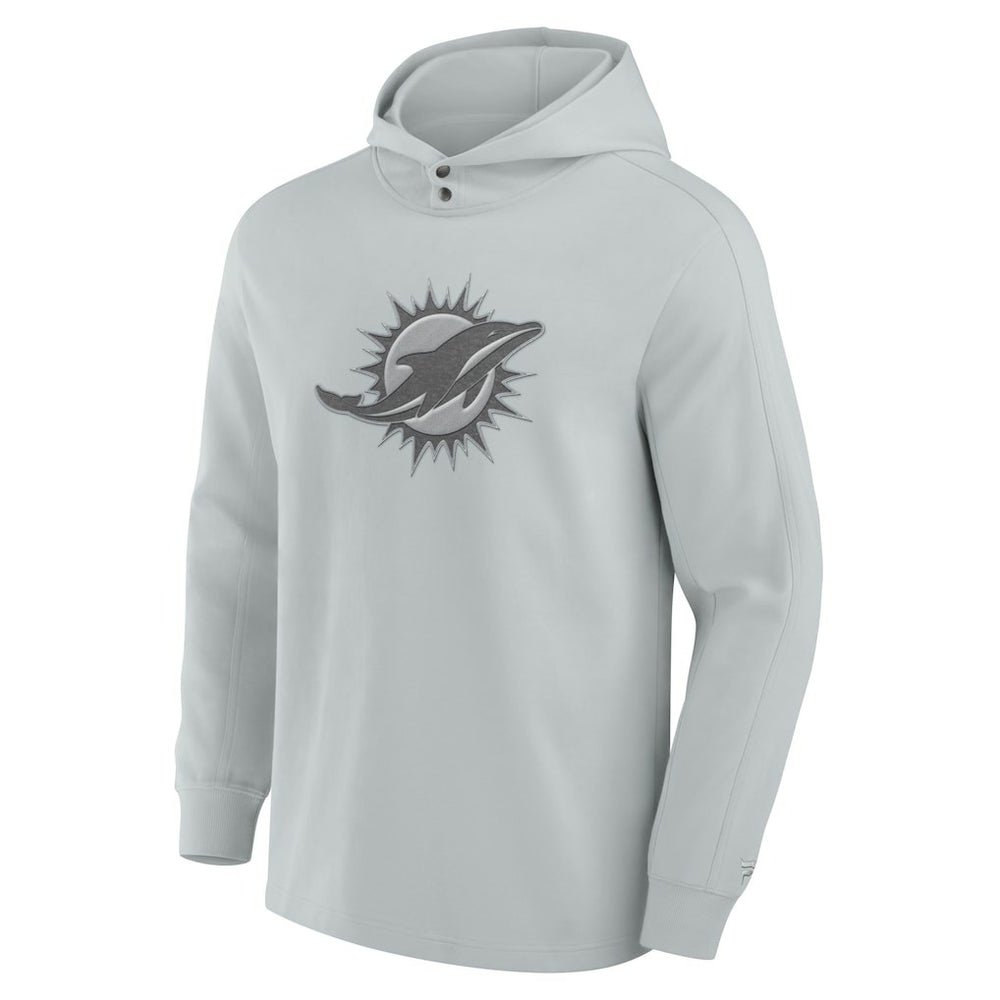 Miami Dolphins Elements Blaze Tri-Blend Long Sleeve Hoodie T-Shirt Gray | Fanatics