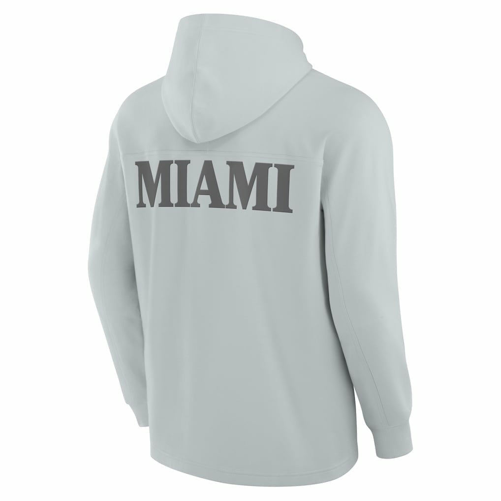 Miami Dolphins Elements Blaze Tri-Blend Long Sleeve Hoodie T-Shirt Gray | Fanatics