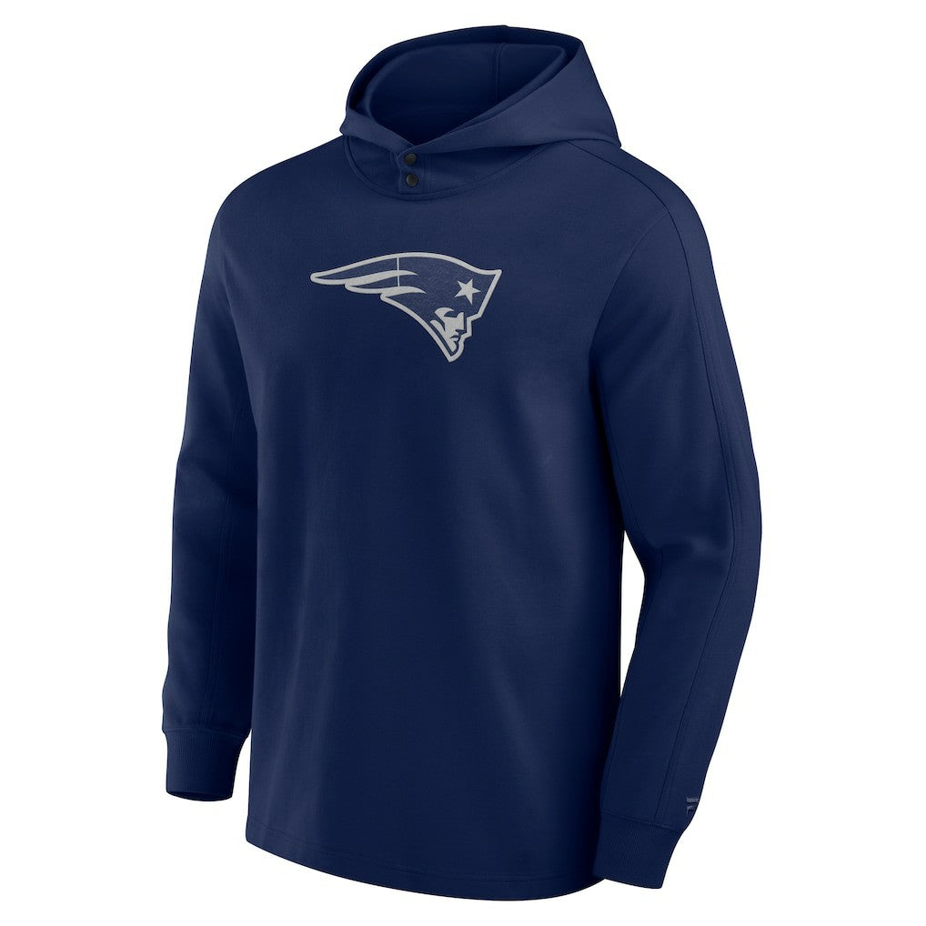 New England Patriots Elements Blaze Tri-Blend Long Sleeve Hoodie T-Shirt Navy | Fanatics
