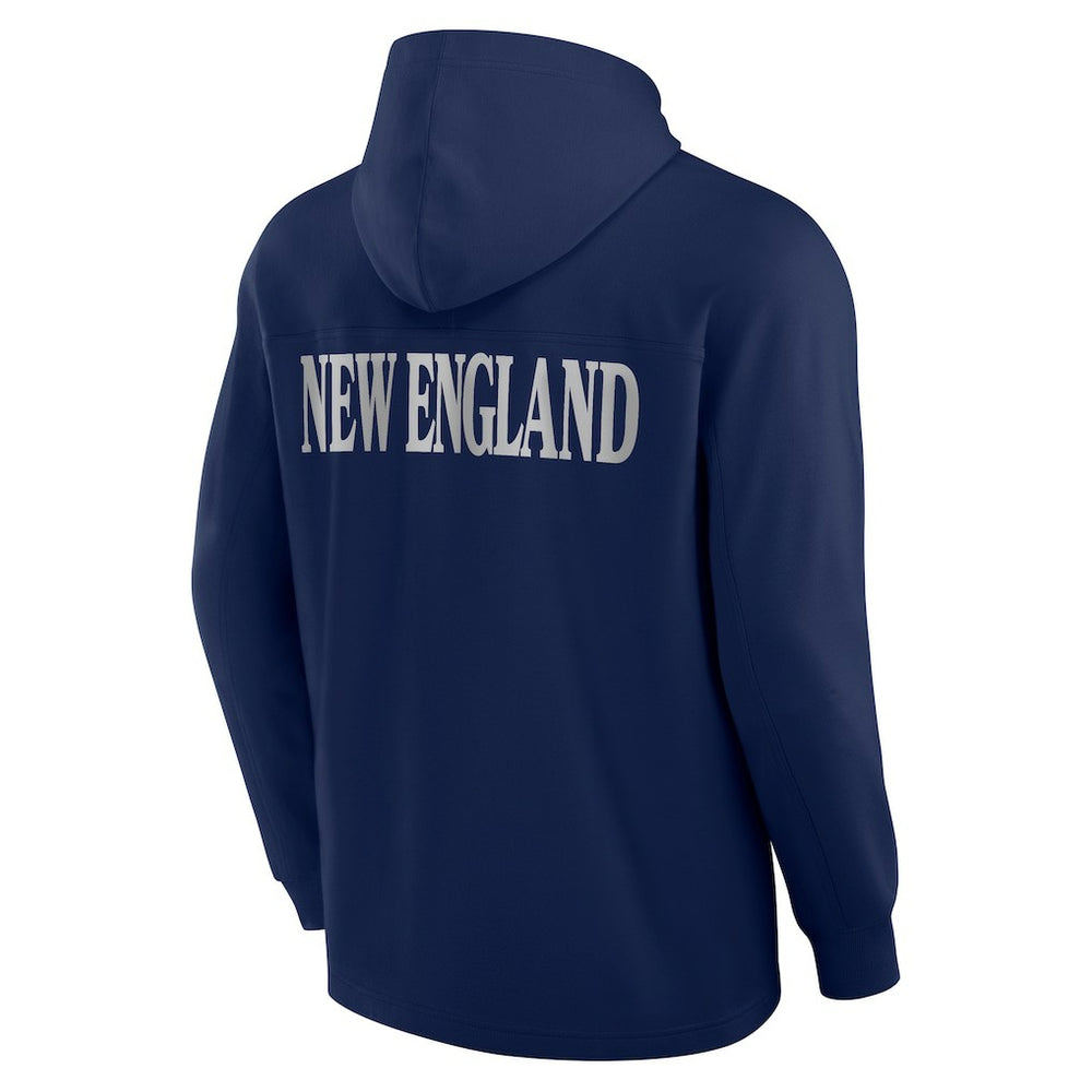 New England Patriots Elements Blaze Tri-Blend Long Sleeve Hoodie T-Shirt Navy | Fanatics