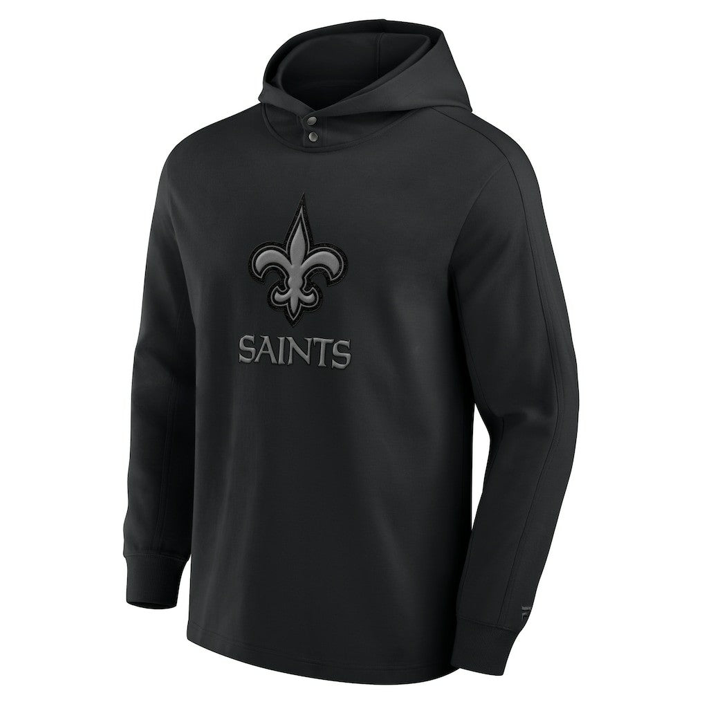 New Orleans Saints Elements Blaze Tri-Blend Long Sleeve Hoodie T-Shirt Black | Fanatics