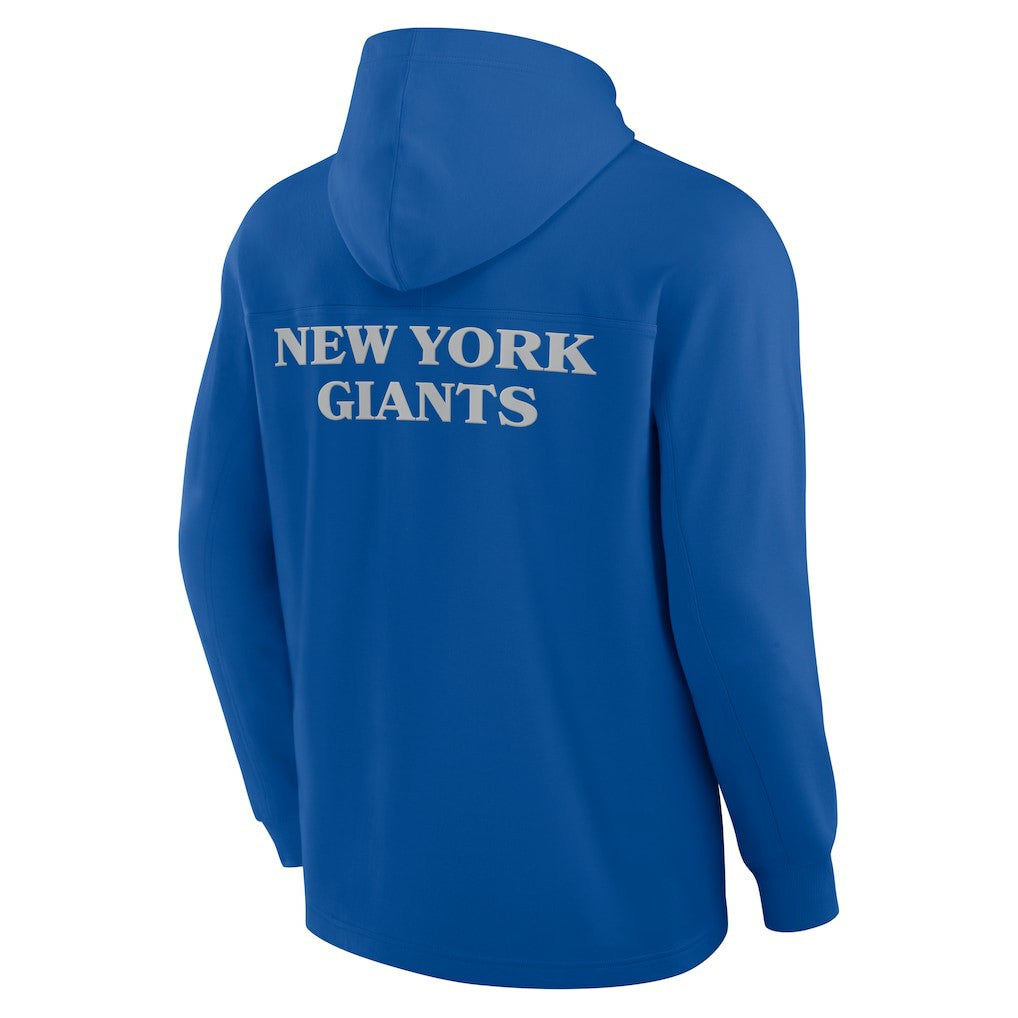 New York Giants Elements Blaze Tri-Blend Long Sleeve Hoodie T-Shirt Royal | Fanatics