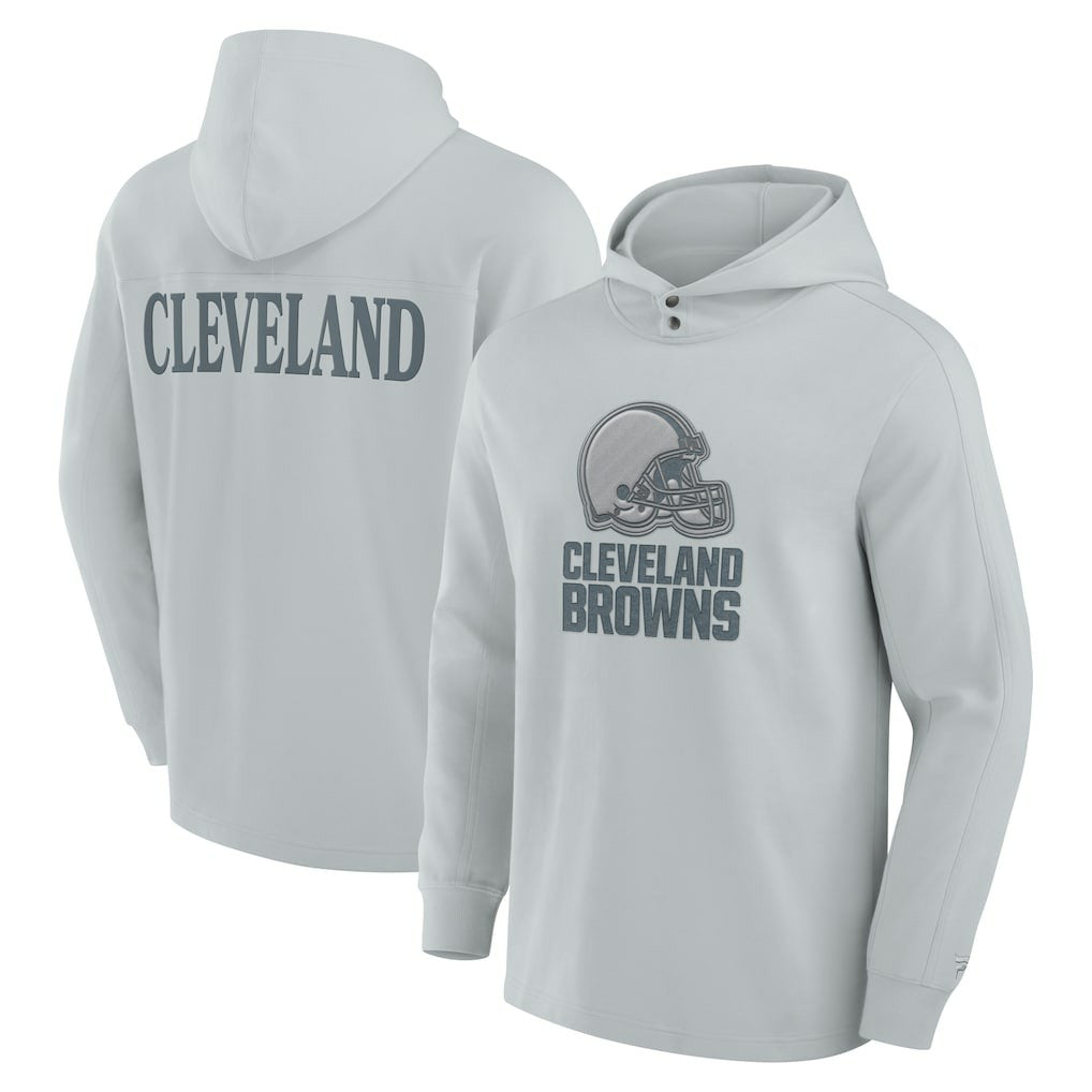 Cleveland Browns Elements Blaze Tri-Blend Long Sleeve Hoodie T-Shirt Gray | Fanatics