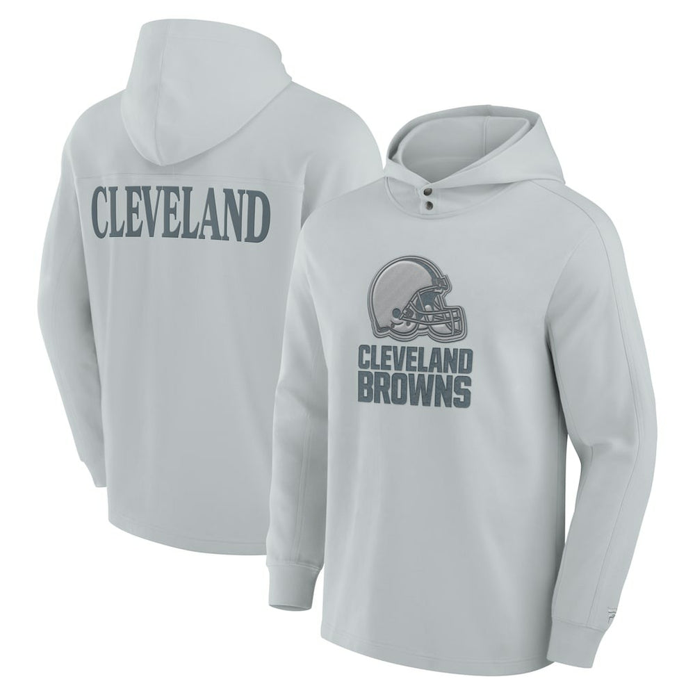 Cleveland Browns Elements Blaze Tri-Blend Long Sleeve Hoodie T-Shirt Gray | Fanatics