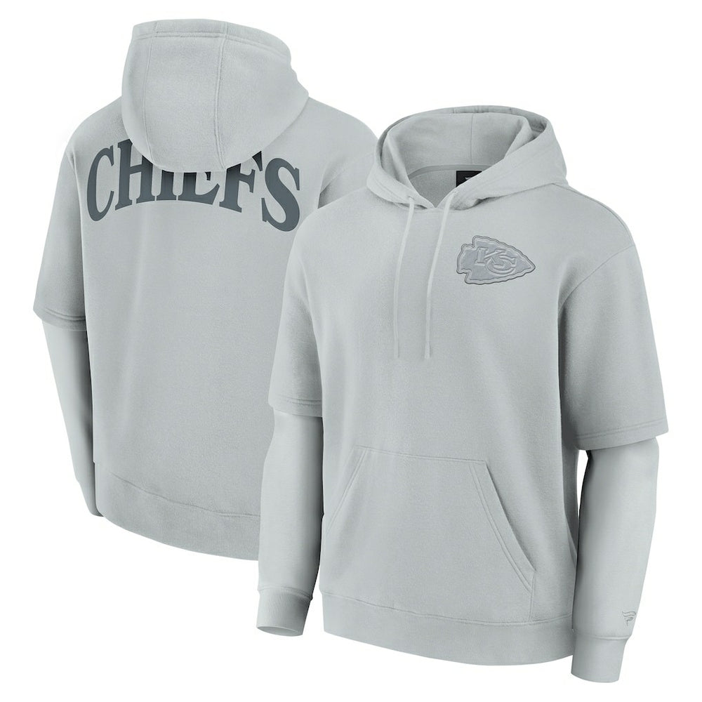 Kansas City Chiefs Unisex Elements Sleek Pullover Hoodie Gray | Fanatics