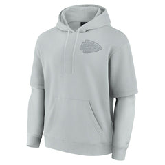 Kansas City Chiefs Unisex Elements Sleek Pullover Hoodie Gray | Fanatics