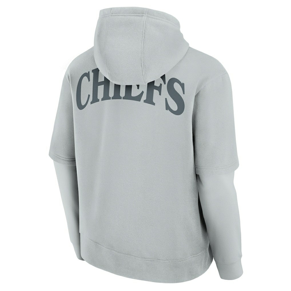 Kansas City Chiefs Unisex Elements Sleek Pullover Hoodie Gray | Fanatics