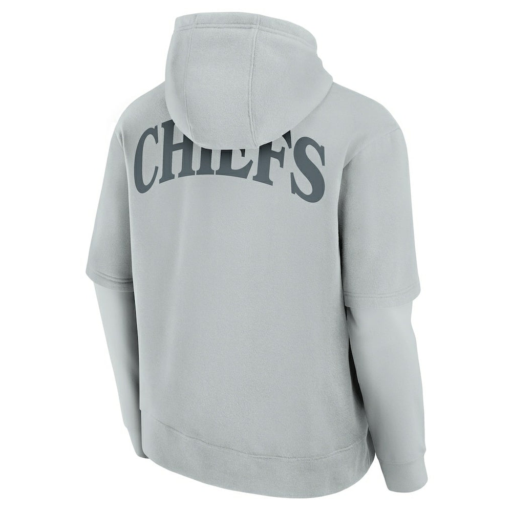 Kansas City Chiefs Unisex Elements Sleek Pullover Hoodie Gray | Fanatics