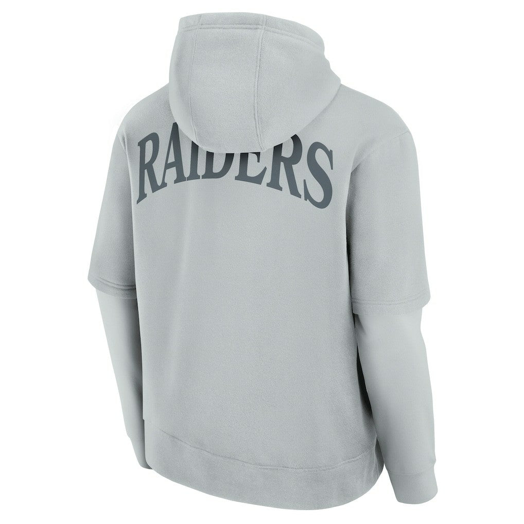 Las Vegas Raiders Unisex Sleek Elements Pullover Hoodie Gray | Fanatics