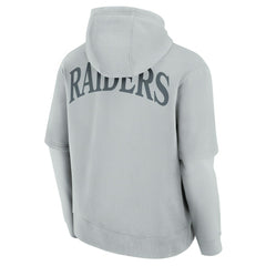 Las Vegas Raiders Unisex Sleek Elements Pullover Hoodie Gray | Fanatics
