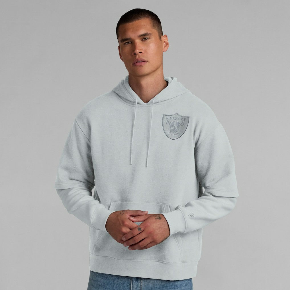 Las Vegas Raiders Unisex Sleek Elements Pullover Hoodie Gray | Fanatics