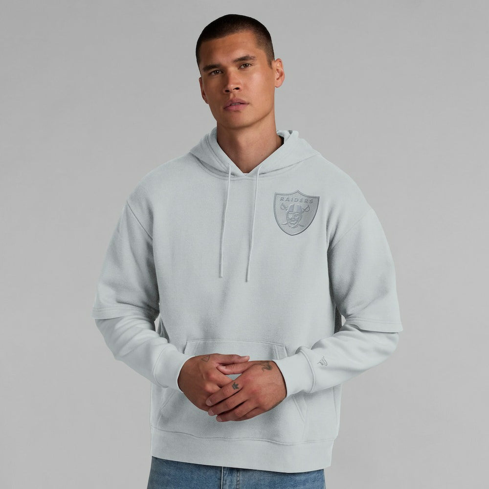 Las Vegas Raiders Unisex Sleek Elements Pullover Hoodie Gray | Fanatics